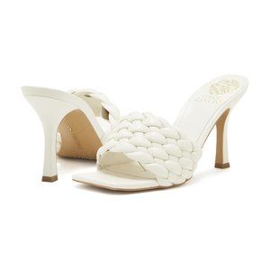 Vince Camuto Brinela Womens Leather Woven Heels Sandals